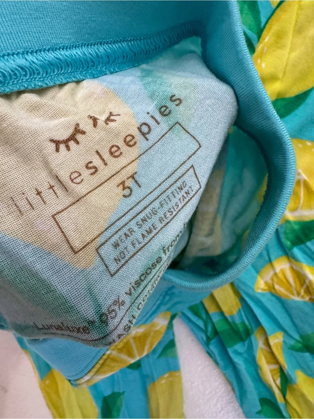 Little Sleepies Sunny Citrus two-piece long-sleeve pajama set size 3T